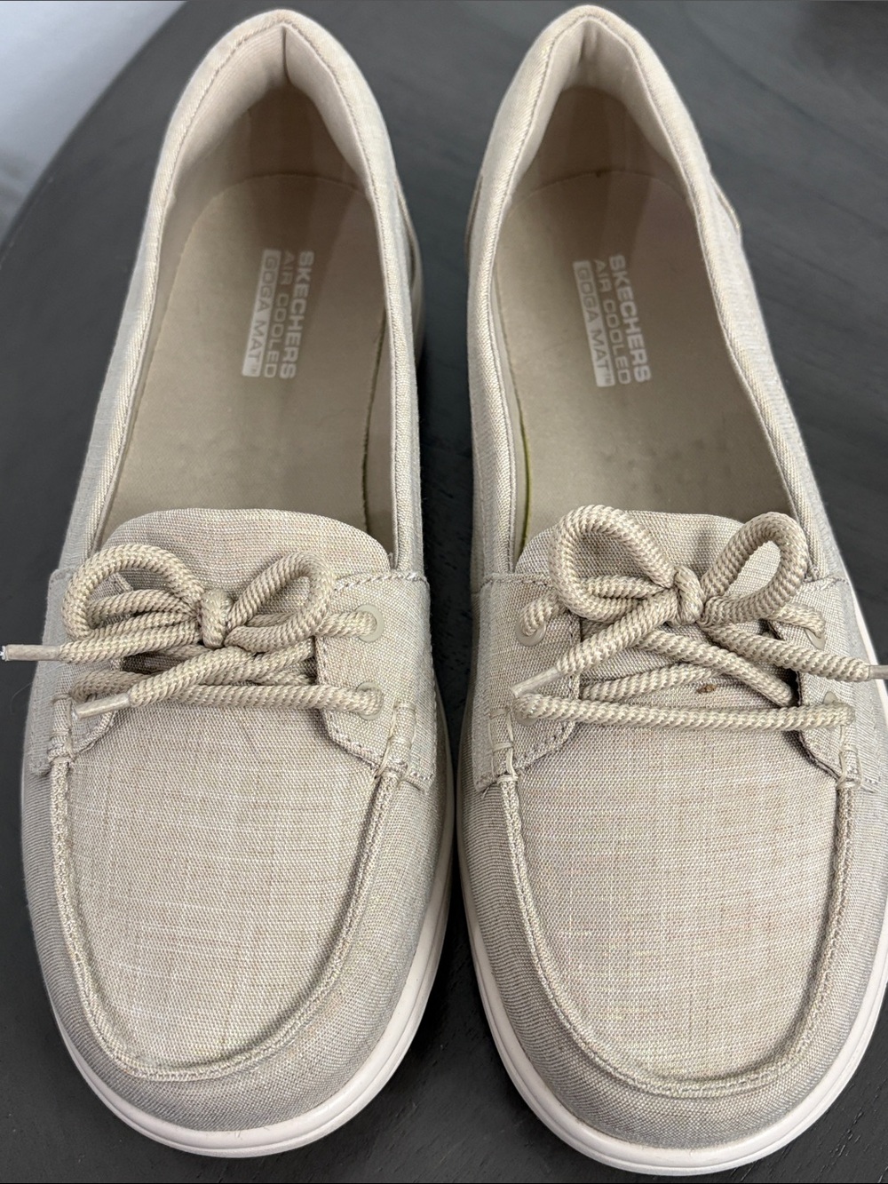 Skechers Women's On-The-Go Flex Radiant Riviera Cavas Slip-On Loafers Taupe Sz10